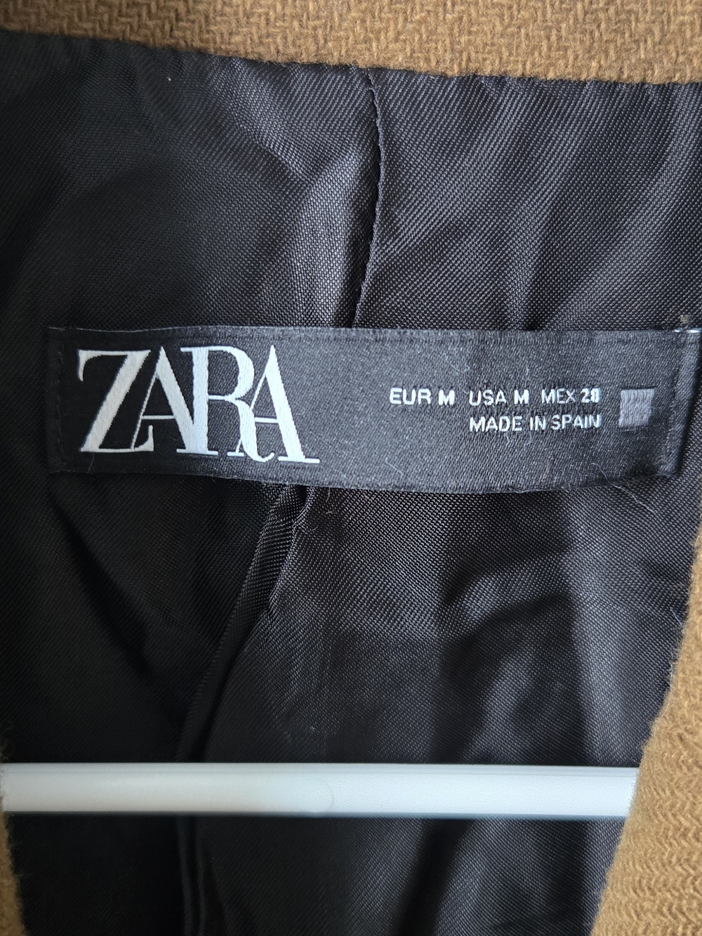 Zara Double-Button Wool-Blend Pea Coat in Brown Size M - Picture 13 of 14